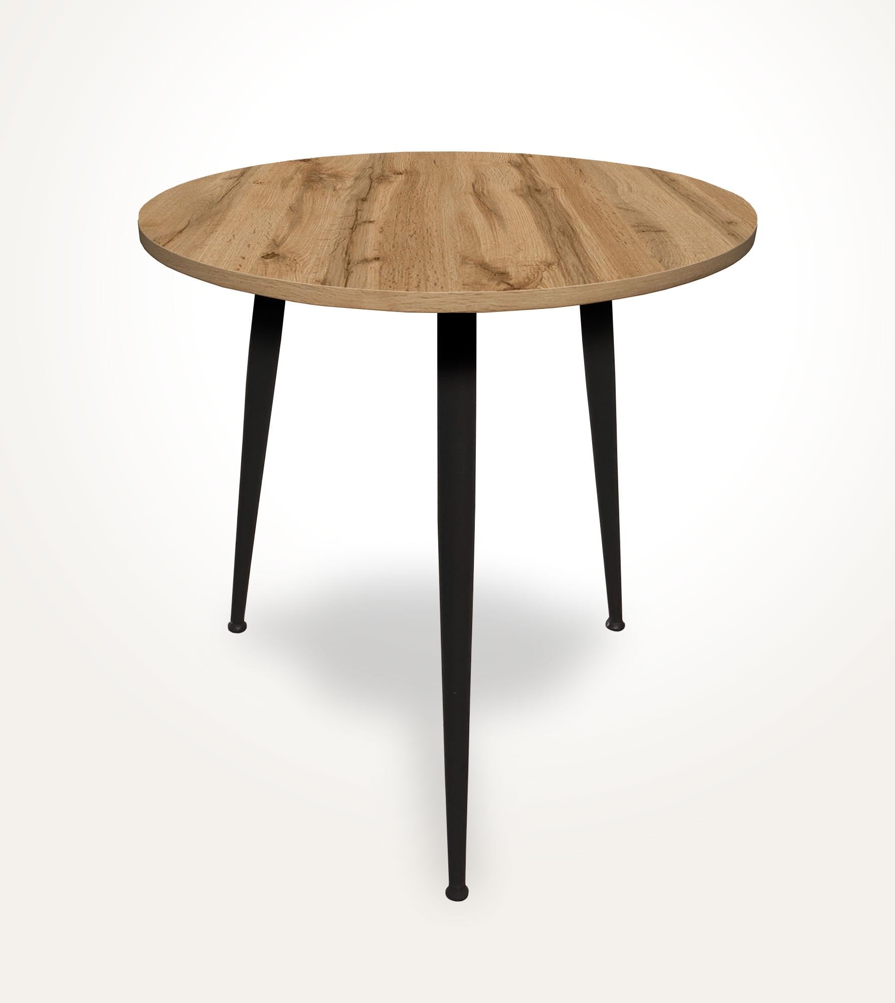 Обеденный стол Fusion furniture Раунд 675 Черный/Дуб аппалачи