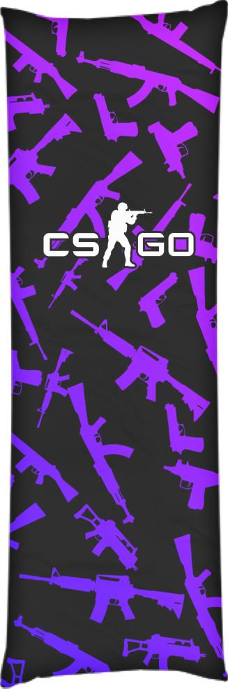 Подушка дакимакура CS GO 9 60x180 см (14102290)