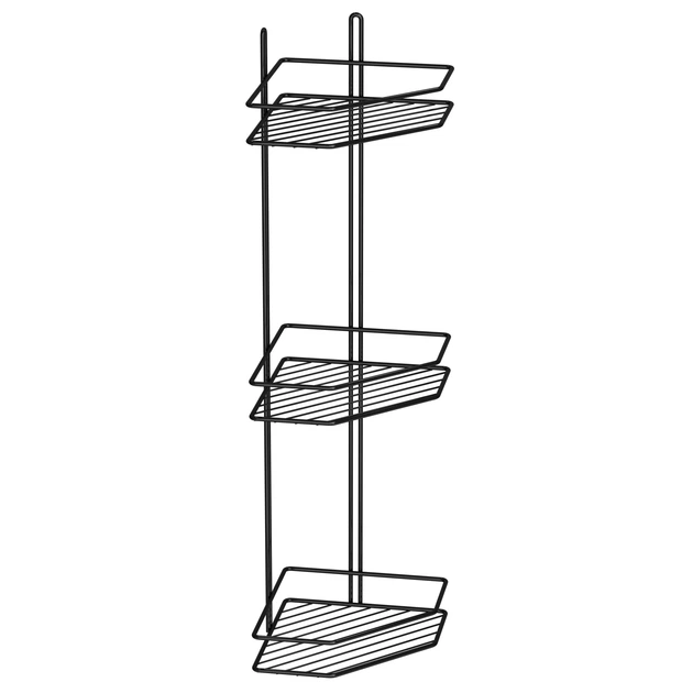 Полиця кутова для ванної кімнати PU-20323 3 полиці металева Чорний (147-46-ПУ-20323) Полиця кутова для ванної кімнати PU-20323 3 полиці металева Чорний (147-46-ПУ-20323)