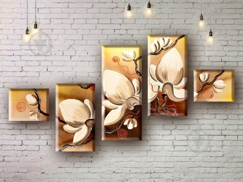 Модульная картина акрилом цветы ArtStar MHM17_5_036 размер 110 х 150 см