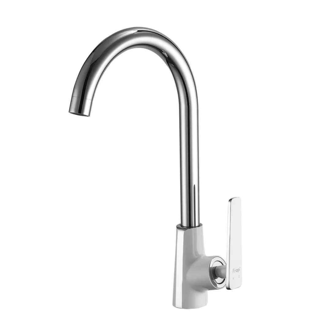 Змішувач для кухні Frap F4058 Білий/Хром (SQ-1037341)