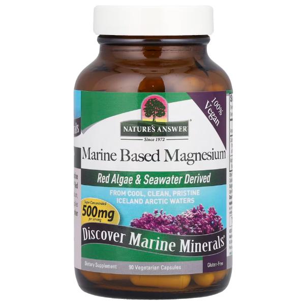 Микроэлемент магний Nature's Answer Marine Based Magnesium 500 мг 90 вег. капс. (000022196)