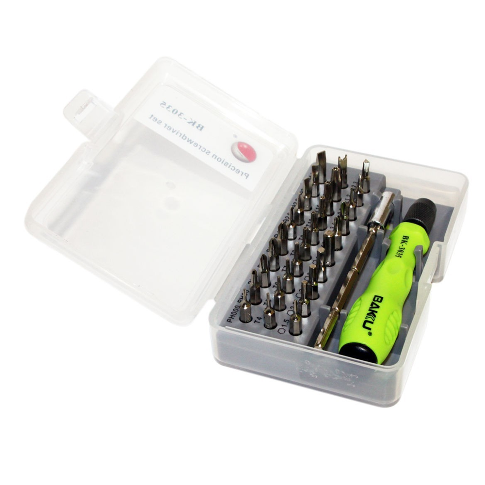 Отвертка цанговая BAKU BK-3035 с набором бит/прецизионные отвертки Transparent (110291-2) - фото 4