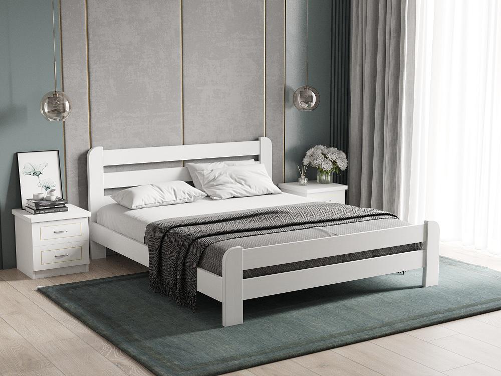 Кровать деревянная Artwood Малага 180х200 см Белый (11784)
