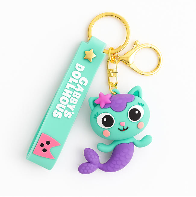 Брелок кішка Нявка Ляльковий будиночок Габбі MerCat Gabby's Dollhouse Різнокольоровий (0572)