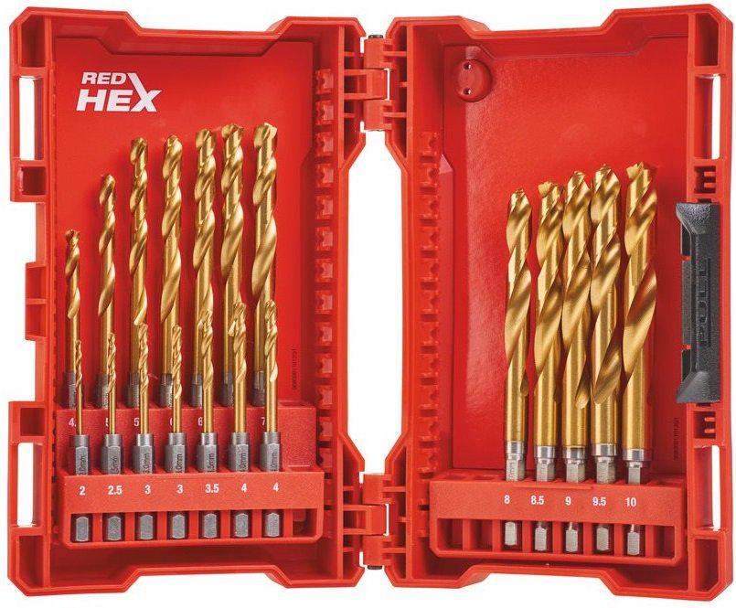 Набор сверл по металлу Milwaukee RedHEX HSS-G TiN 19 шт. (48894760)