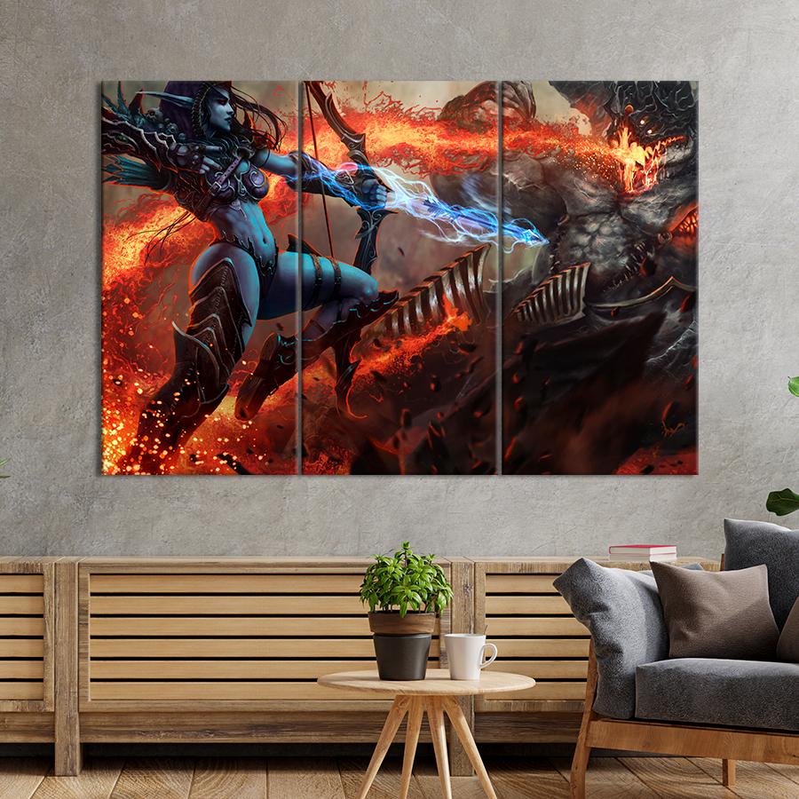 Настенний декор Сражение героев игры Heroes of the Storm 128x81 см (A149-3)
