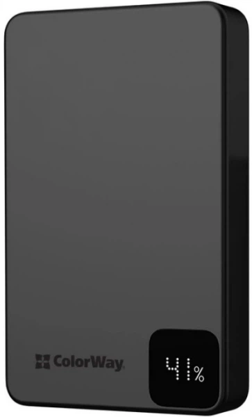 Повербанк ColorWay 10000 mAh 20 Вт 1xType-C PD3.0 MagSafe 15 Вт Black (MCT-CW-PB100LPA1BK-WPDD)