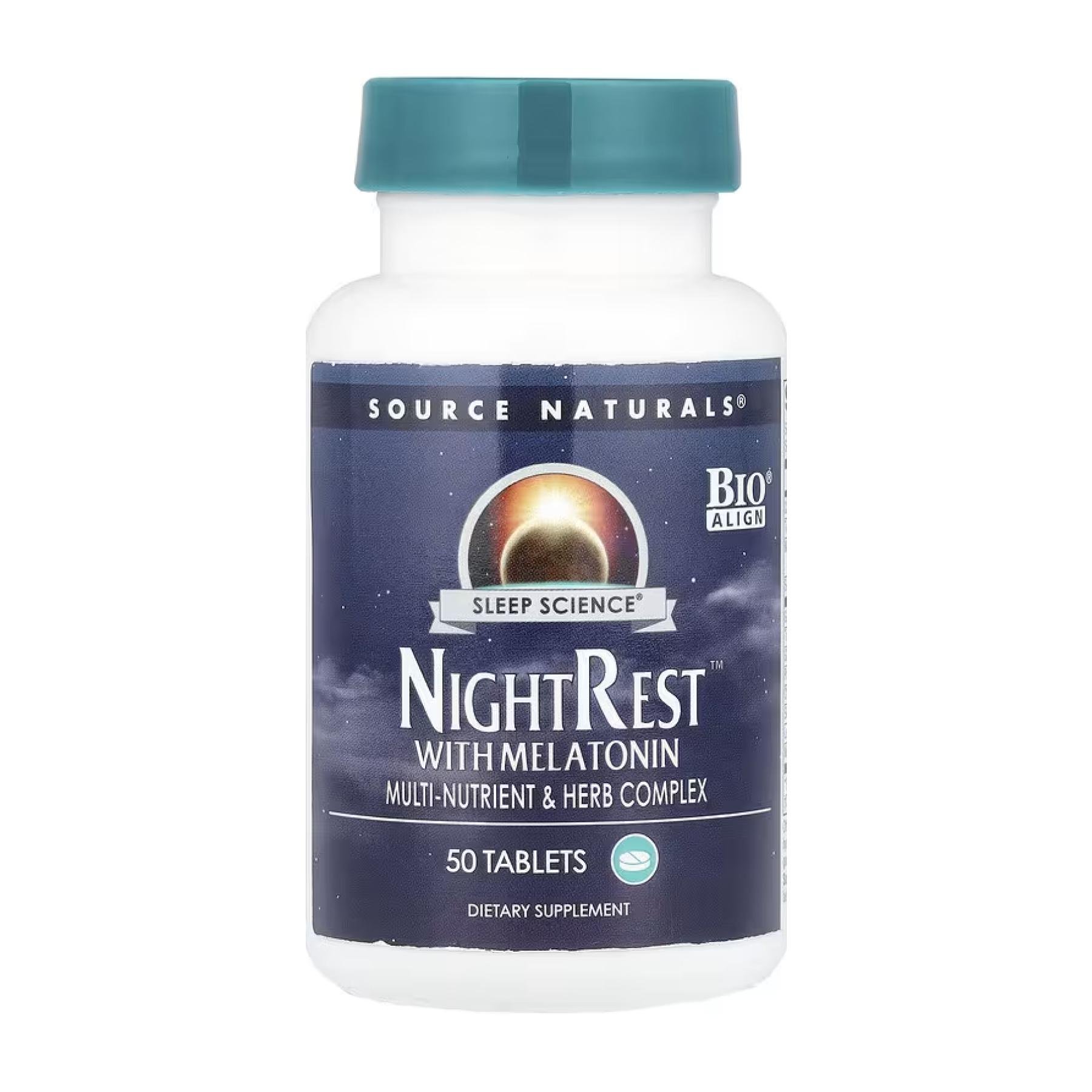 Комплекс сна Source Naturals Sleep Science NightRest with Melatonin 50 таб.