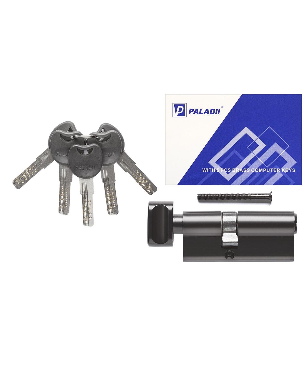 Цилиндр Paladii ST 70 мм Т30x40 5 ключей BN Черный (ПЦ202) - фото 2 Цилиндр Paladii ST 70 мм Т30x40 5 ключей BN Черный (ПЦ202) - фото 2