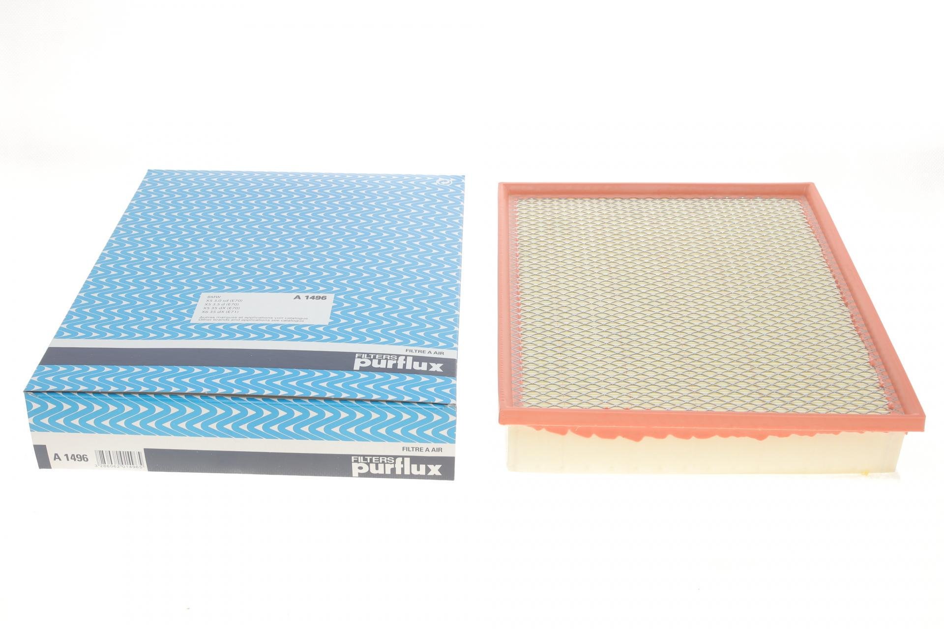 Фильтр воздушный PURFLUX для BMW X5 E70/X6 E71/E72 3,0D 07- с поролоном (A1496)