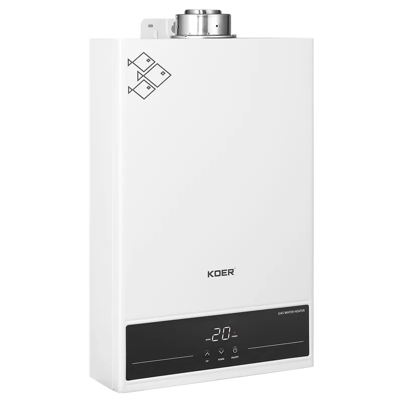 Газовая колонка KOER KWH.G0312 TURBO турбированная 12 л/мин Белый White (KR5557)
