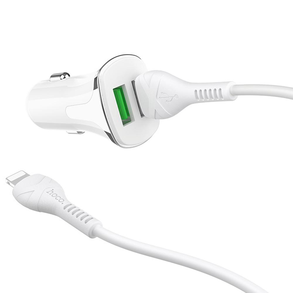 Адаптер автомобильный HOCO Z31 White (7c6c598e) - фото 2 Адаптер автомобильный HOCO Z31 White (7c6c598e) - фото 2