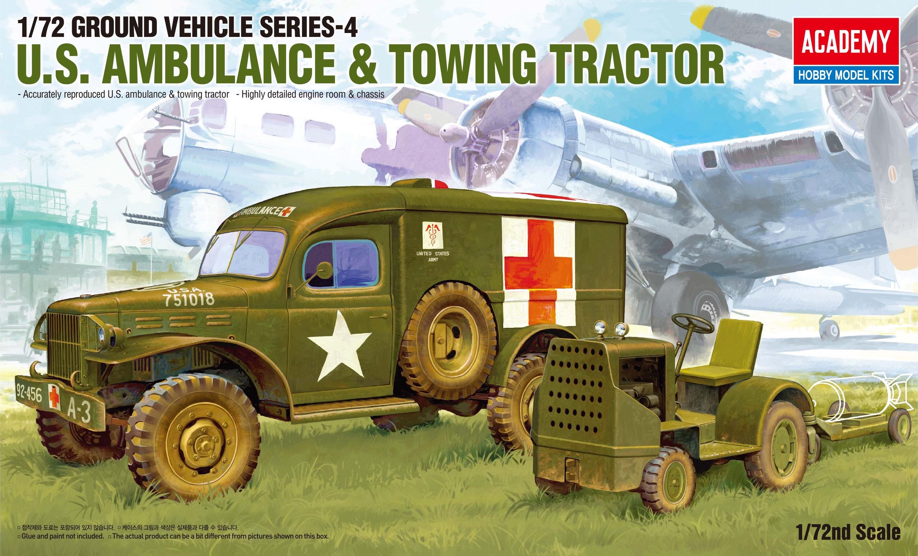 Сборная модель Academy U.S. Ambulance&Towing TRACTOR 1:72 (13403)