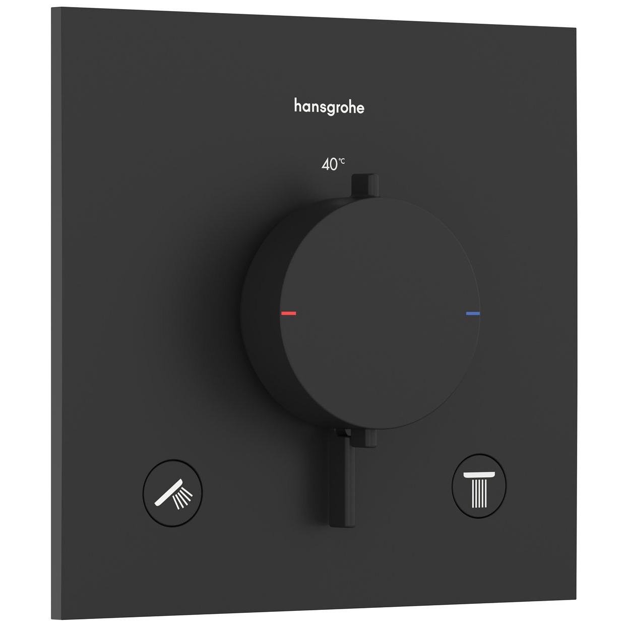 Наружная часть смесителя Hansgrohe Ecostat Comfort 33711670 с термостатом Черный (257622)