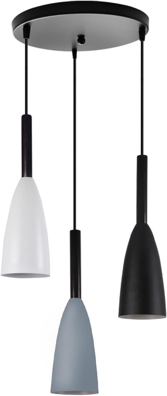 Светильник светодиодный подвесной E27 люстра металлическая на три плафона (PS19)