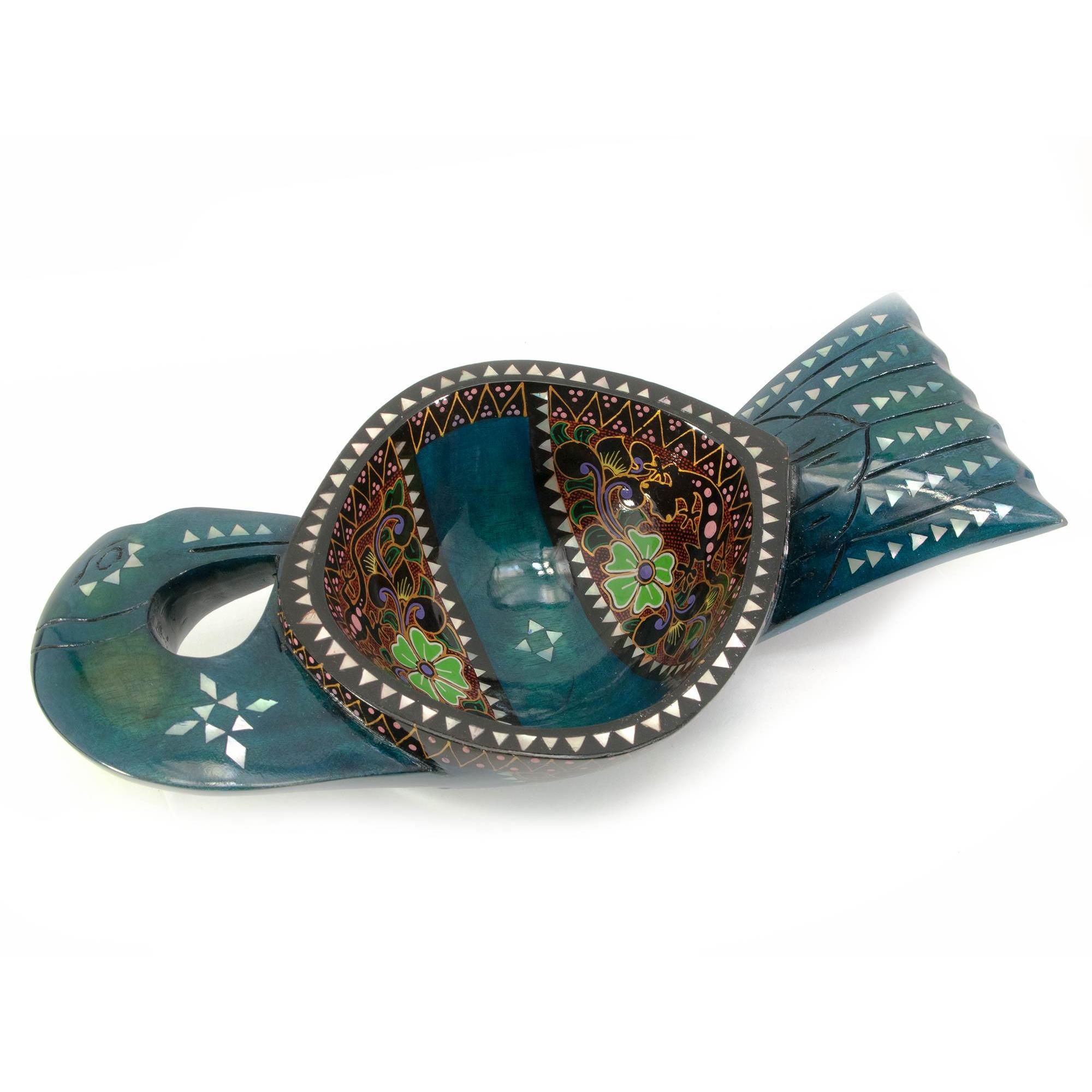 Братина Птица из цельного дерева 34х16,5х6 см (50866)