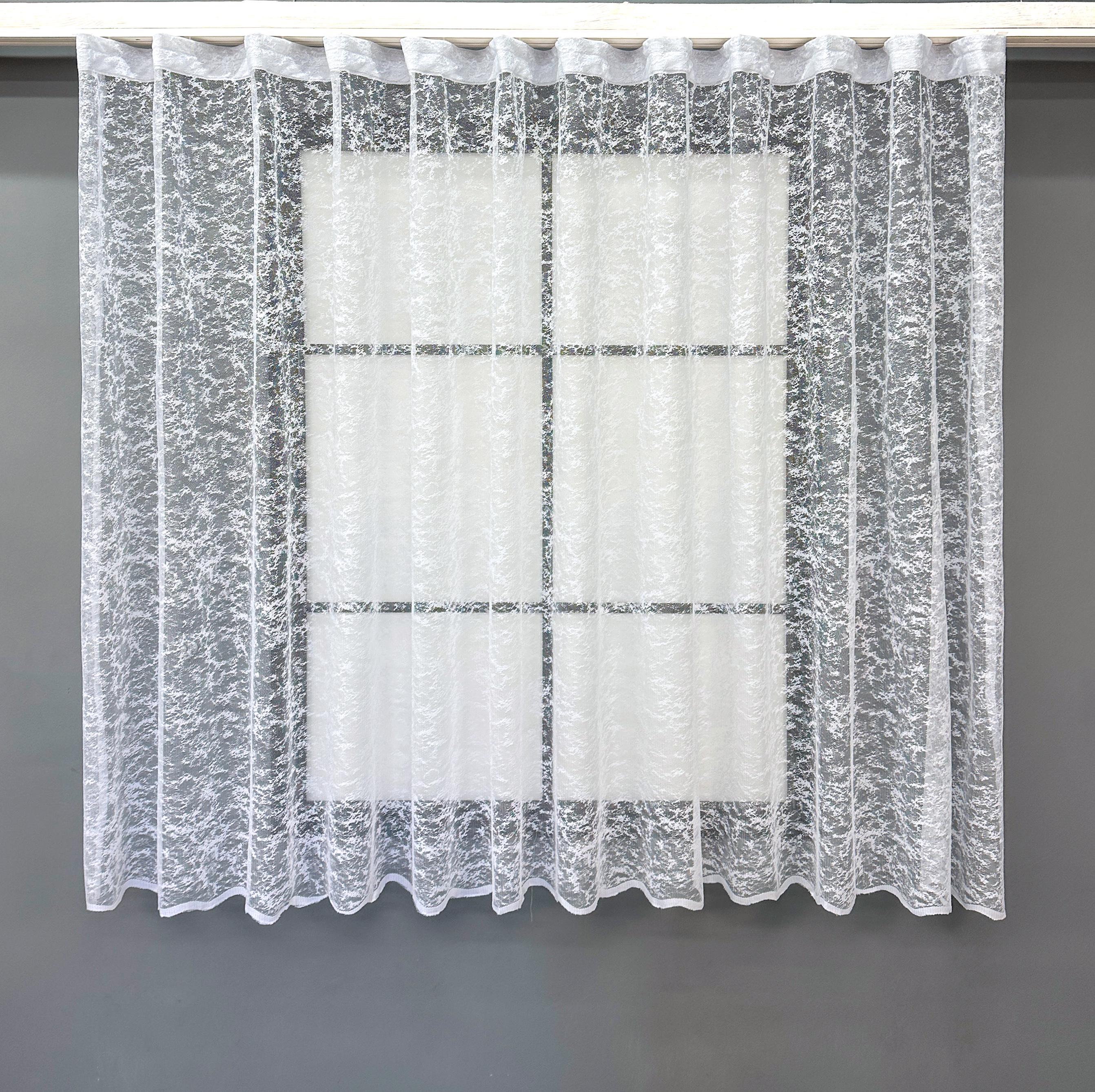 Тюль VR-Textil 1598т Жакард Мармур 300х150 см Білий (42-0545)