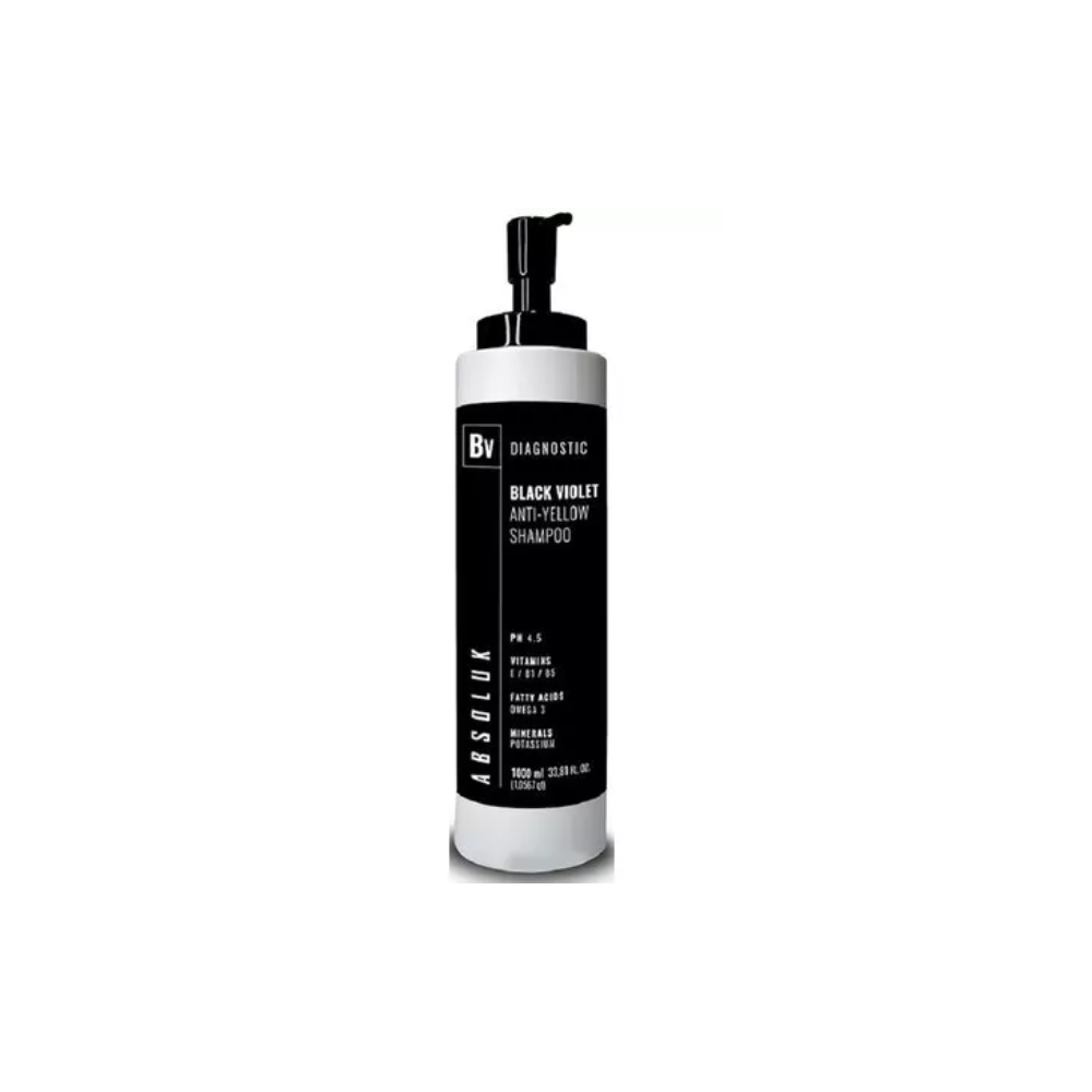 Шампунь антижовтий чорно-фіолетовий ABSOLUK Diagnostic Black Violet Anti-Yellow Shampoo 1 л Шампунь антижовтий чорно-фіолетовий ABSOLUK Diagnostic Black Violet Anti-Yellow Shampoo 1 л