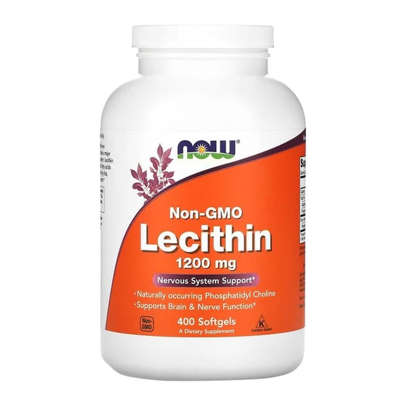 Лецитин NOW Lecithin 1200 мг Non - GMO 400 капс. (19544-01)