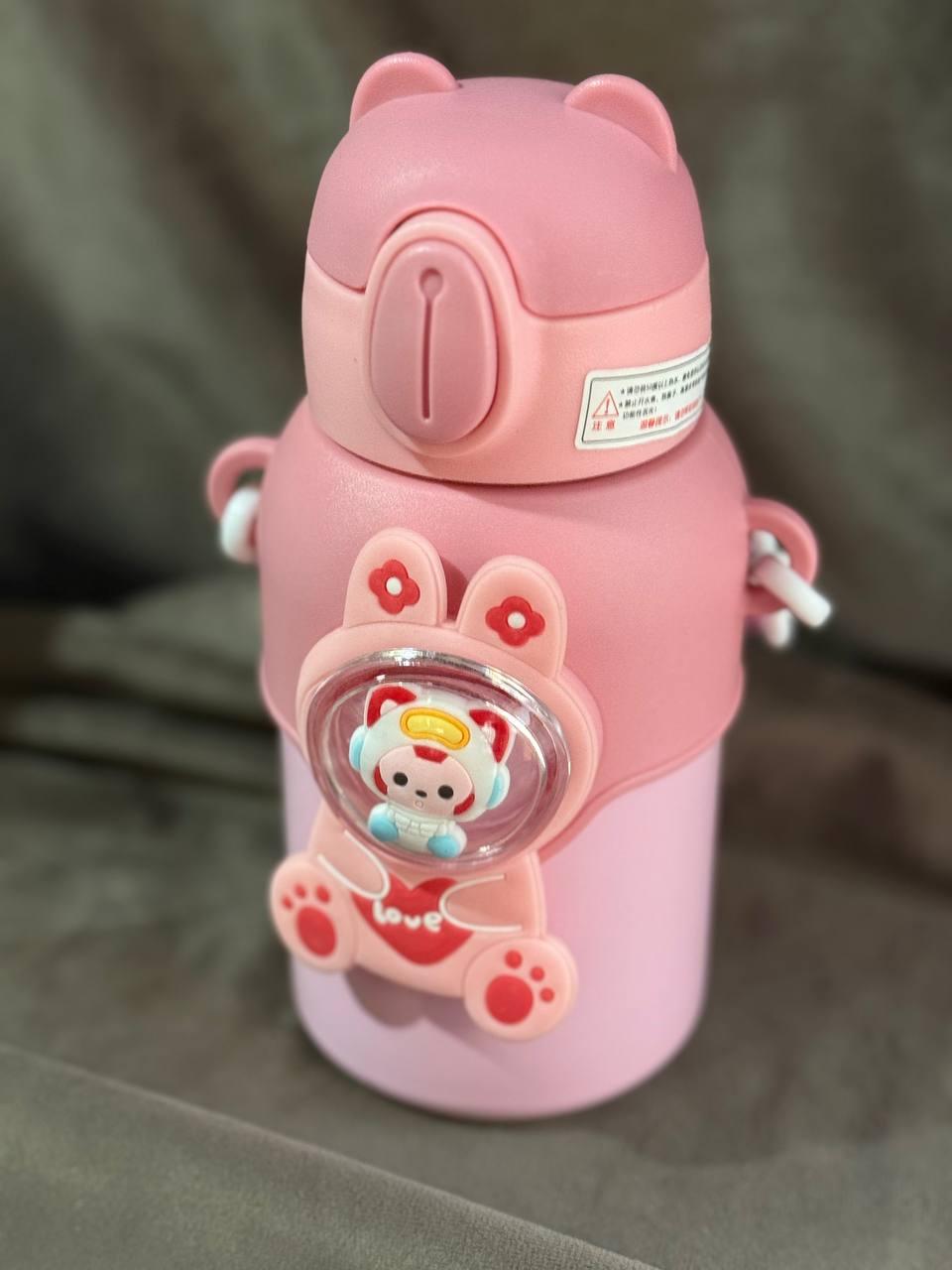 Термос дитячий Stenson MT-4930 з трубочкою нержавіюча сталь 500 мл Розовий (2781762440) - фото 3