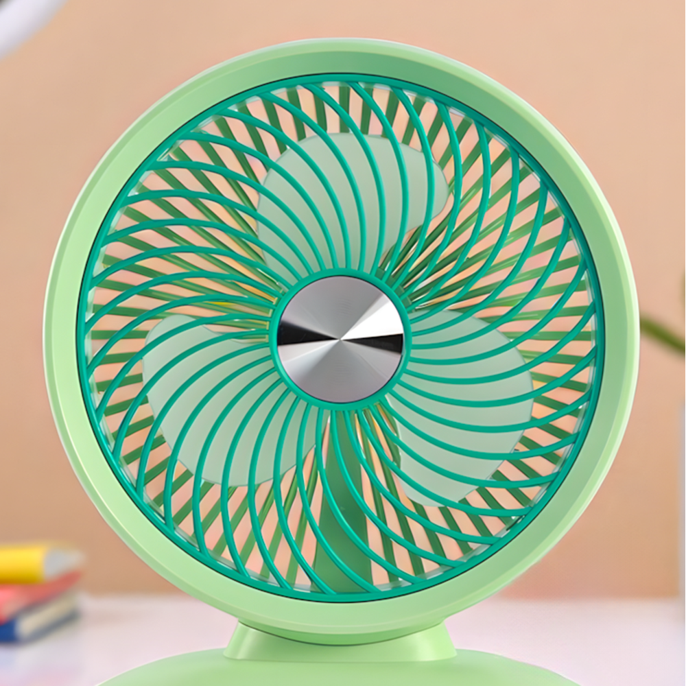 Вентилятор портативний настільний на акумуляторі 1200 мАг USB-Type C 3 режими 5 Вт Зелений (27434614) - фото 8 Вентилятор портативний настільний на акумуляторі 1200 мАг USB-Type C 3 режими 5 Вт Зелений (27434614) - фото 8