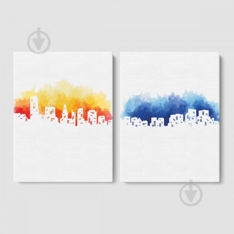 Модульная картина из двух частей Color City Malevich Store 93x60 см (MK21231)