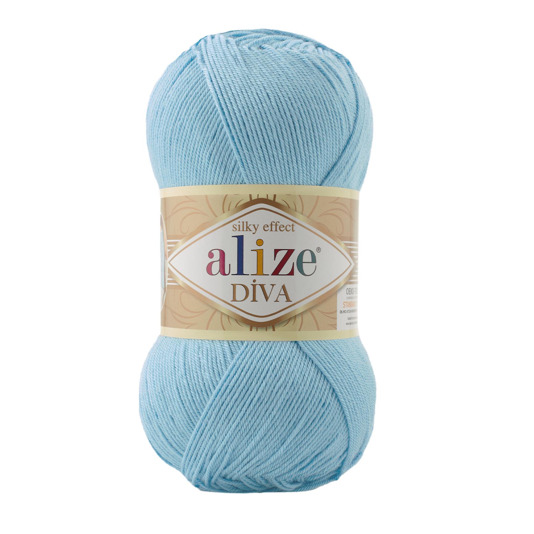 Пряжа Alize Diva 346 бірюза (7496)