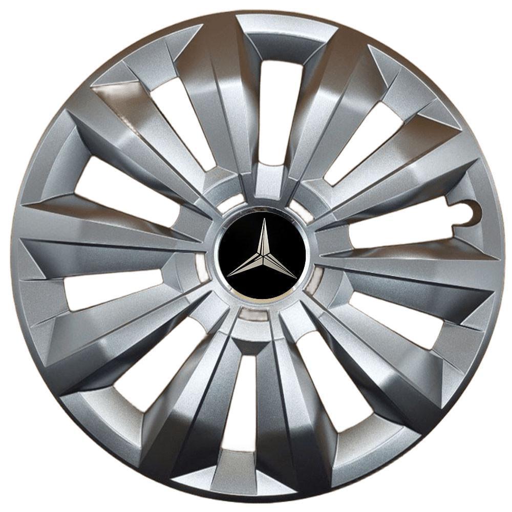 Ковпаки SJS R16 з логотипом Mercedes-Benz 434 4 шт. Сріблястий (2789081285)