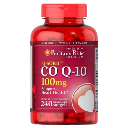 Коензим Puritan's Pride Q-Sorb Co Q-10 100 мг 240 Softgels