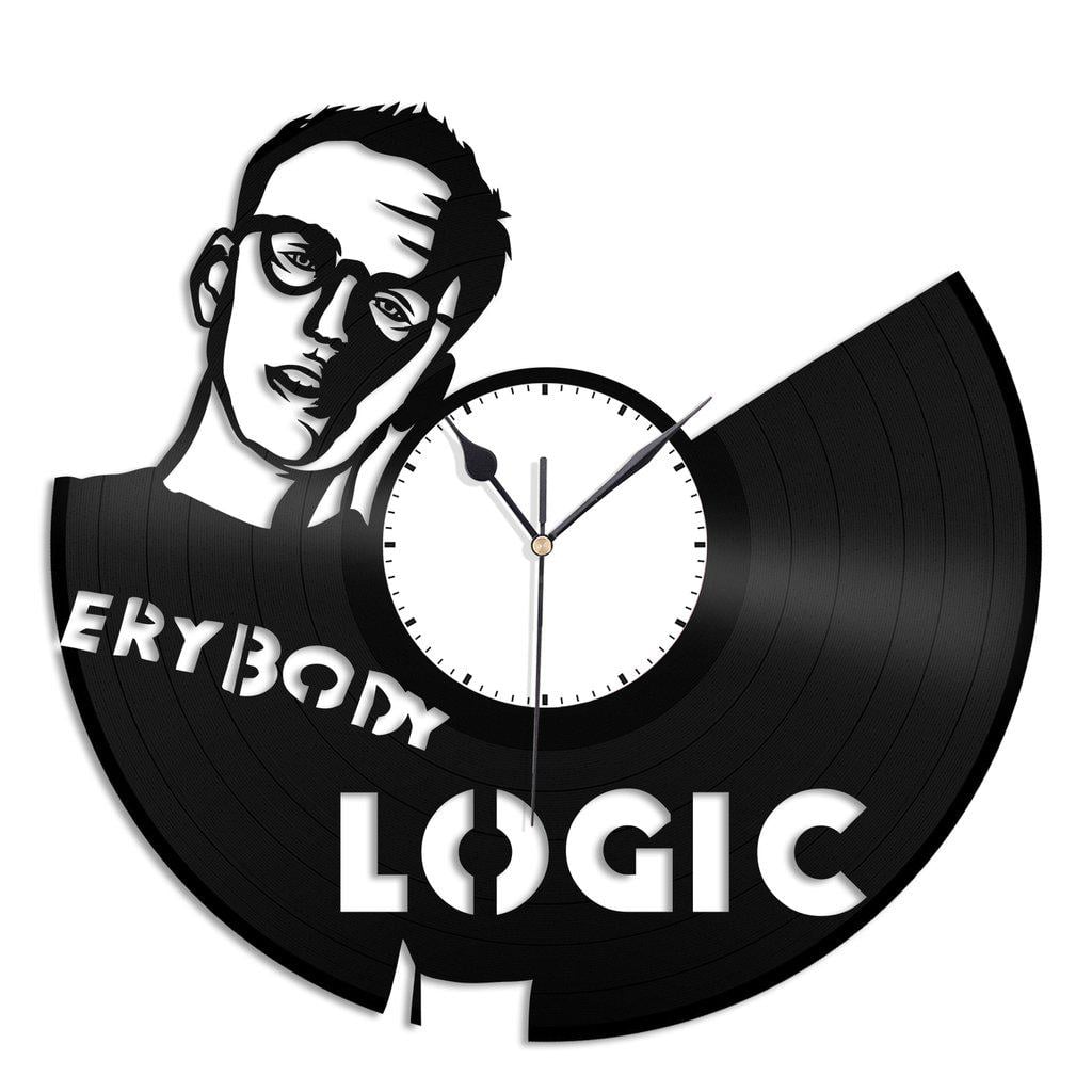 Часы настенные Рэпер Logic 1827 из виниловой пластинки