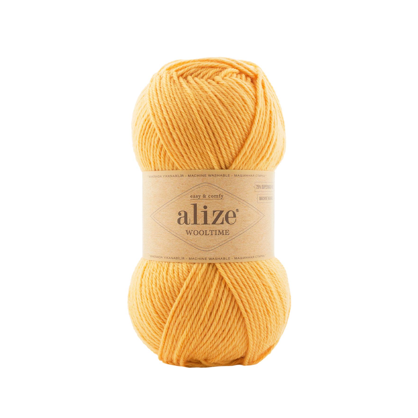 Пряжа Alize Wooltime 281желтый (7014)