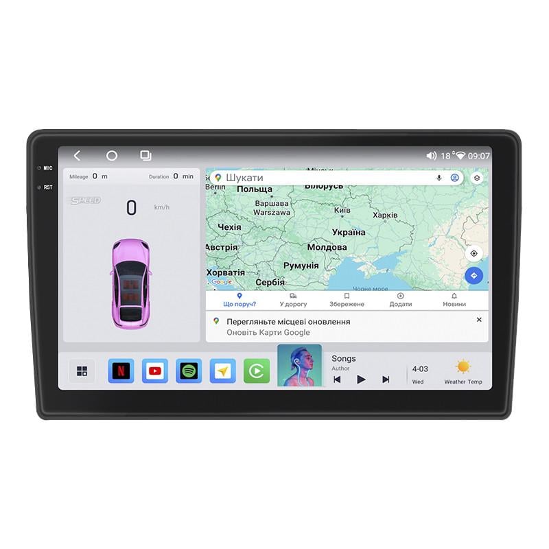 Автомагнитола штатная Lesko для Nissan Primastar I 2002-2006 4/64 QLED CarPlay 4G Wi-Fi GPS Prime 10" (24366394)