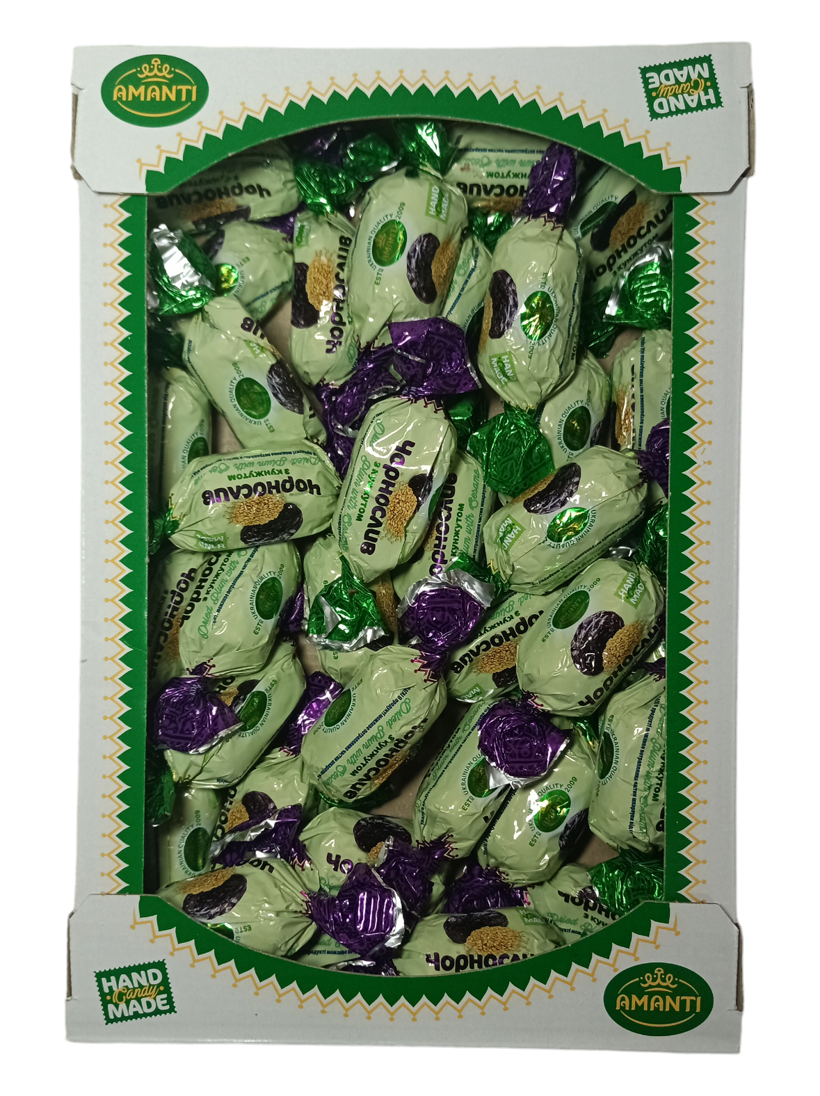 Конфеты AMANTI Чернослив с кунжутом 1 кг (54997)