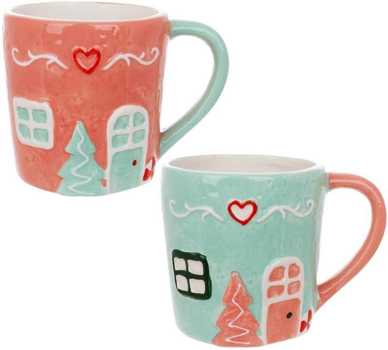 Чашки керамические 2шт. Зефирный Домик 400 мл