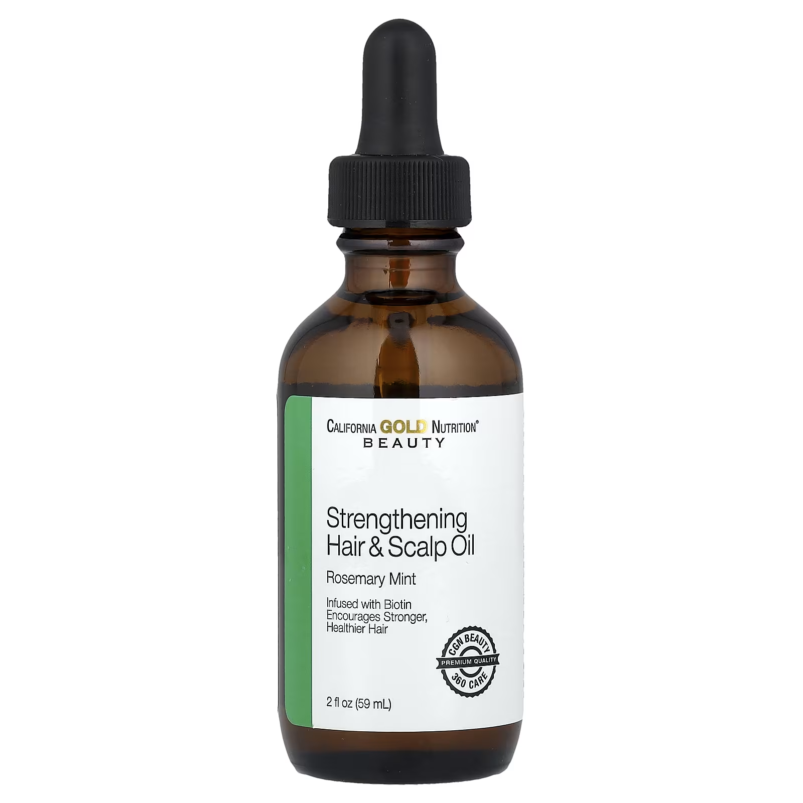 Масло для волос и кожи головы укрепляющее California Gold Nutrition Beauty биотин розмарин и мята 59 мл 2 жидких унции