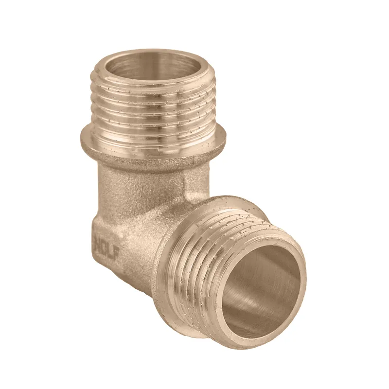 Угол 90° Nolf NFC.L06MM 1/2" MM наружная-наружная резьба латунный (OL-NF3206)