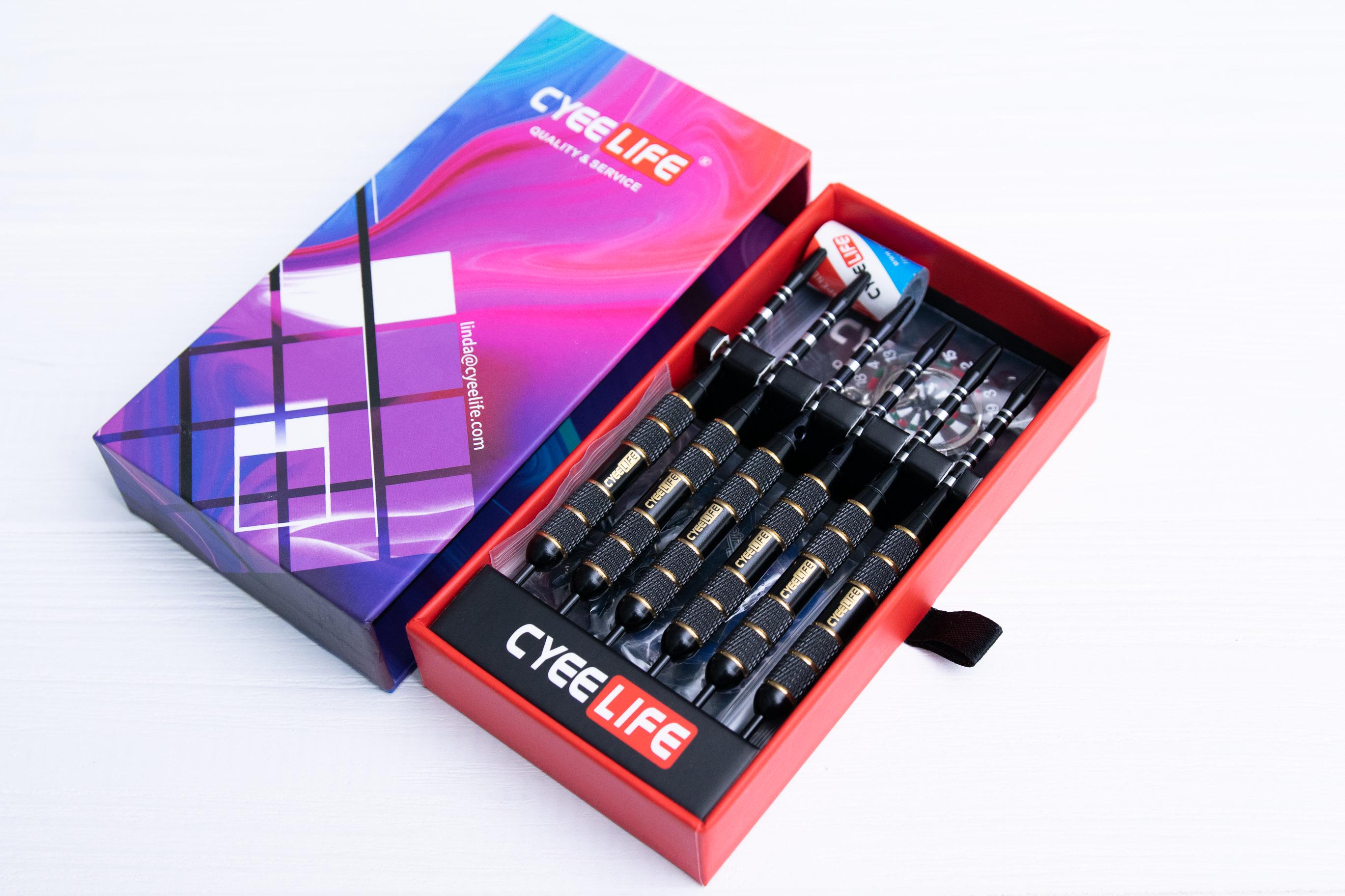 Набір дротиків для дартс Cyee Life 6 шт. 26 г + бокс та аксесуари - фото 4
