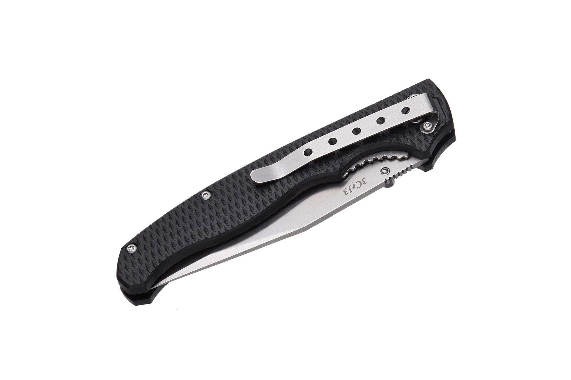 Ніж складаний кишеньковий Чорний зі сріблястим (KN43) - фото 3