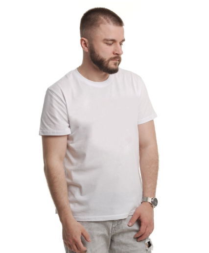 Футболка мужская GBI Base хлопковая L Белый (12945)