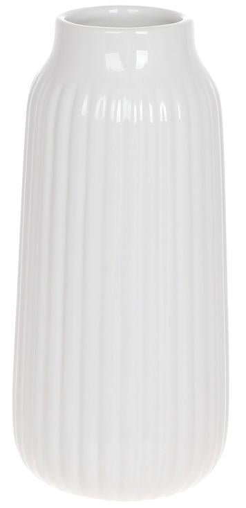 Ваза керамическая Stone Flower Марго Ø11x25 см Белый глянец (BD-795-453)