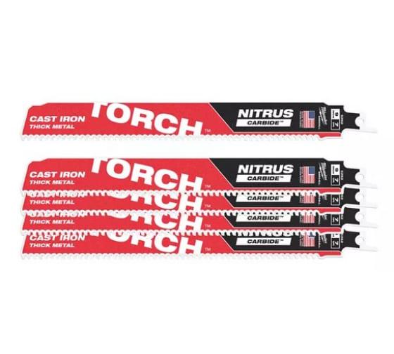 Полотно для сабельной пилы по металлу Milwaukee Torch NITRUS CARBIDE 5 шт. (48005562)