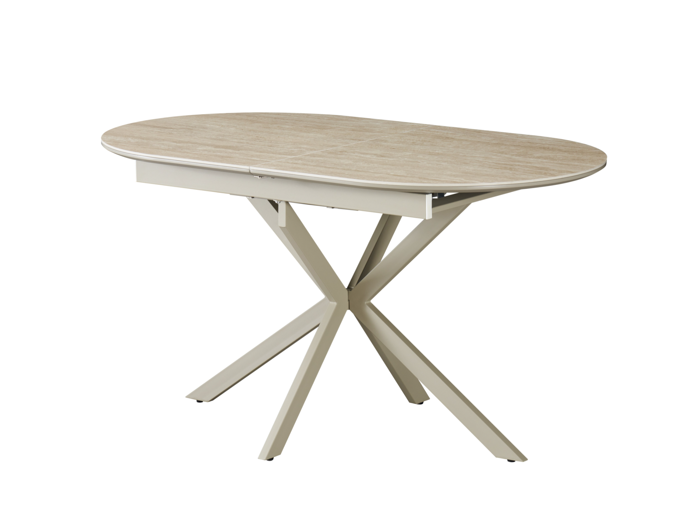 Обідній стіл розсувний Vetro Mebel Верона 1400/1800х800x760 Римский травертін/Капучино (TМL-1335)