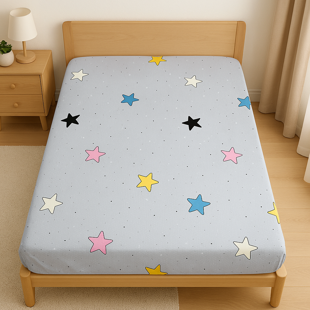 Простынь на резинке Магические звезды бязь 140х200 см (G-0506mstar/WP/x140) Простынь на резинке Магические звезды бязь 140х200 см (G-0506mstar/WP/x140)