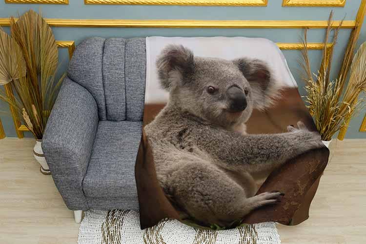 Плед Cute koala on a tree плюш двухслойный 135х150 см (113484-2)