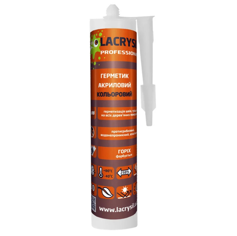 Герметик акриловий Lacrysil кольоровий 280 мл Горіх (2285254040)