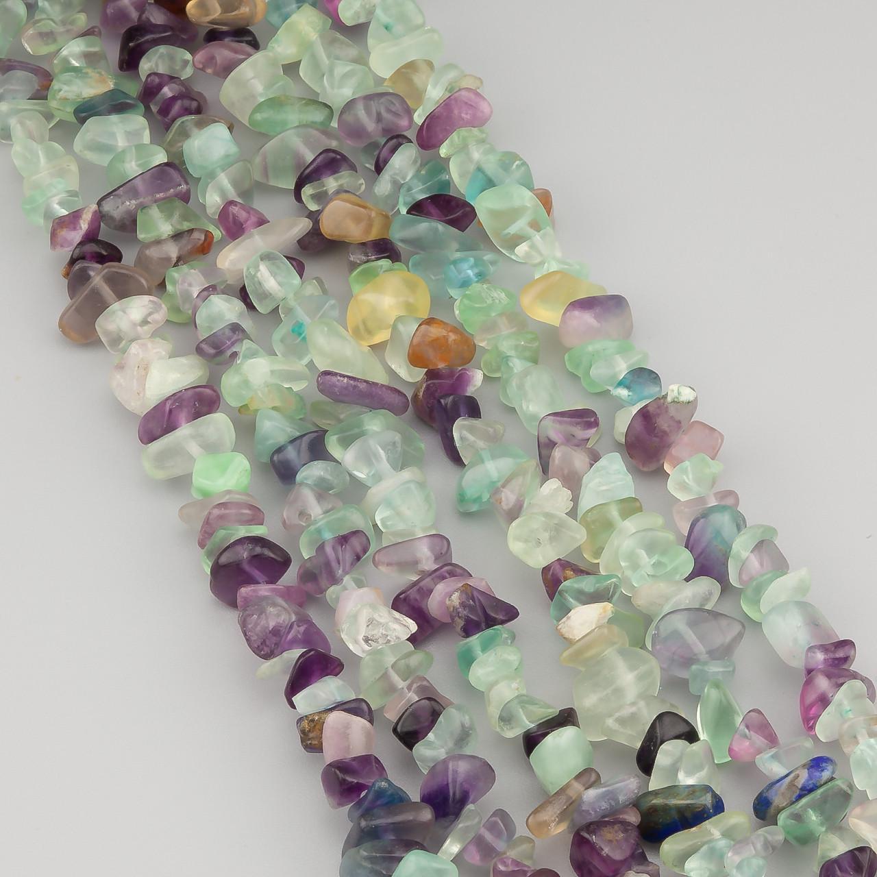 Флюорит сколы крошка из натурального камня 5-10 мм 80 см 1 шт. (НК8013с46)