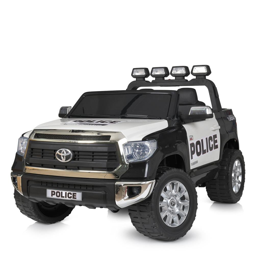 Дитячий поліцейський електромобіль Bambi Racer Toyota JJ2255EBLR-2-1 c музикою/катафотами Чорно-білий (14001093) - фото 1