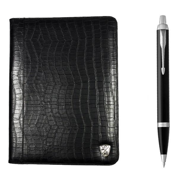 Комплект кулькова ручка Parker IM 17 22 132 та шкіряна папка Tonino Lamborghini (47324735)