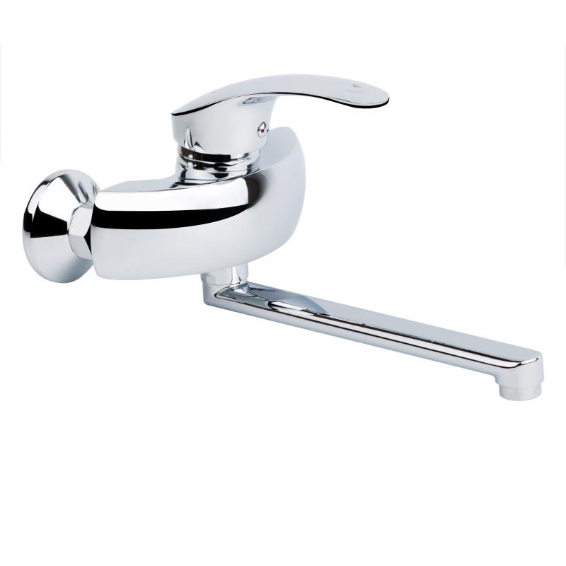 Кухонный смеситель настенный однорычажный Q-tap Mars QTMARSCRM009 Хром (48055)